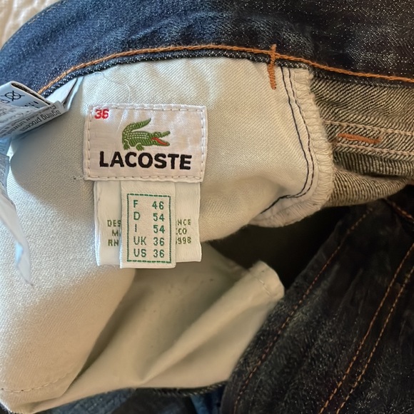 Brand new pair of Blue Mens Lacoste jeans size 36 - Picture 3 of 6